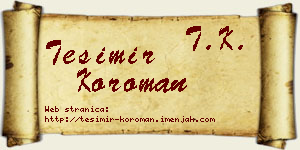 Tešimir Koroman vizit kartica